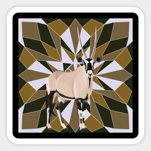 Gemsbok / oryx on Geometric Design Sticker